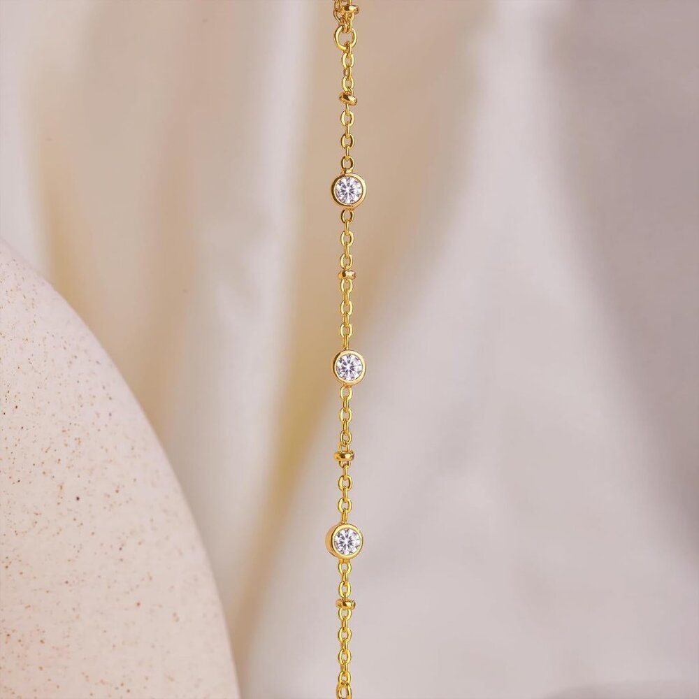 Hand Chain Bracelet Ring Hand Chain 2 PCS 14K Dainty Finger Jewelry - Picture 9 of 9